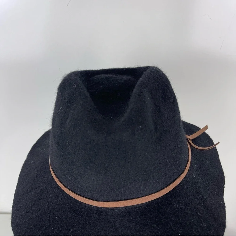 NEW Brixton Valley Fedora Hat Black Felt Wool One Size